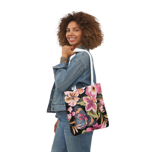 Floral canvas tote bag- Everyday carryall