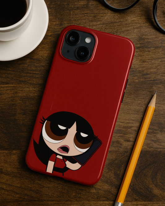 Blossom Red Powerpuff Phone Case | Cute Aesthetic Protective Cover