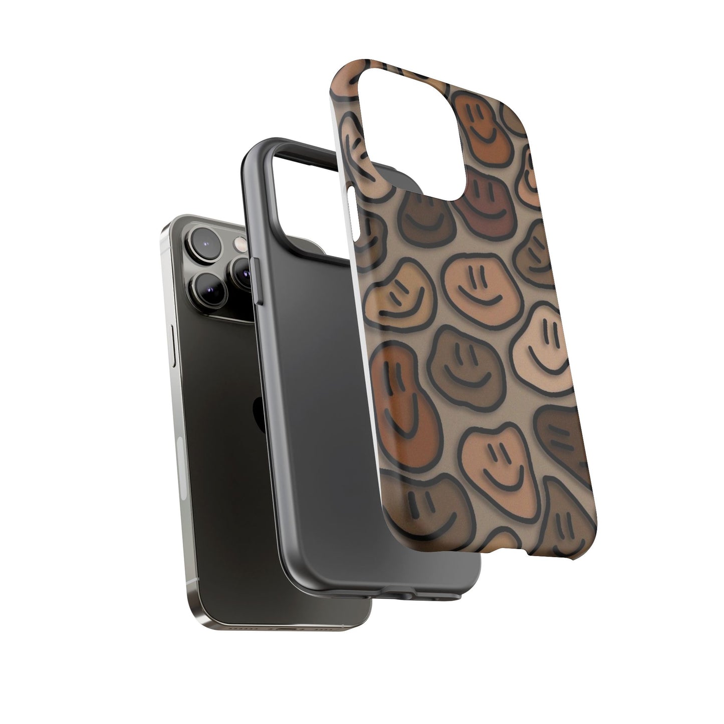 Smiley Pebbles Phone Case – Neutral Aesthetic