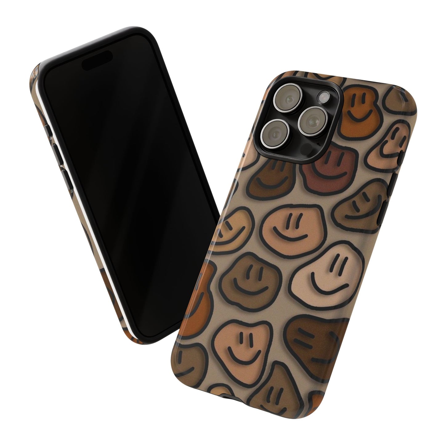 Smiley Pebbles Phone Case – Neutral Aesthetic
