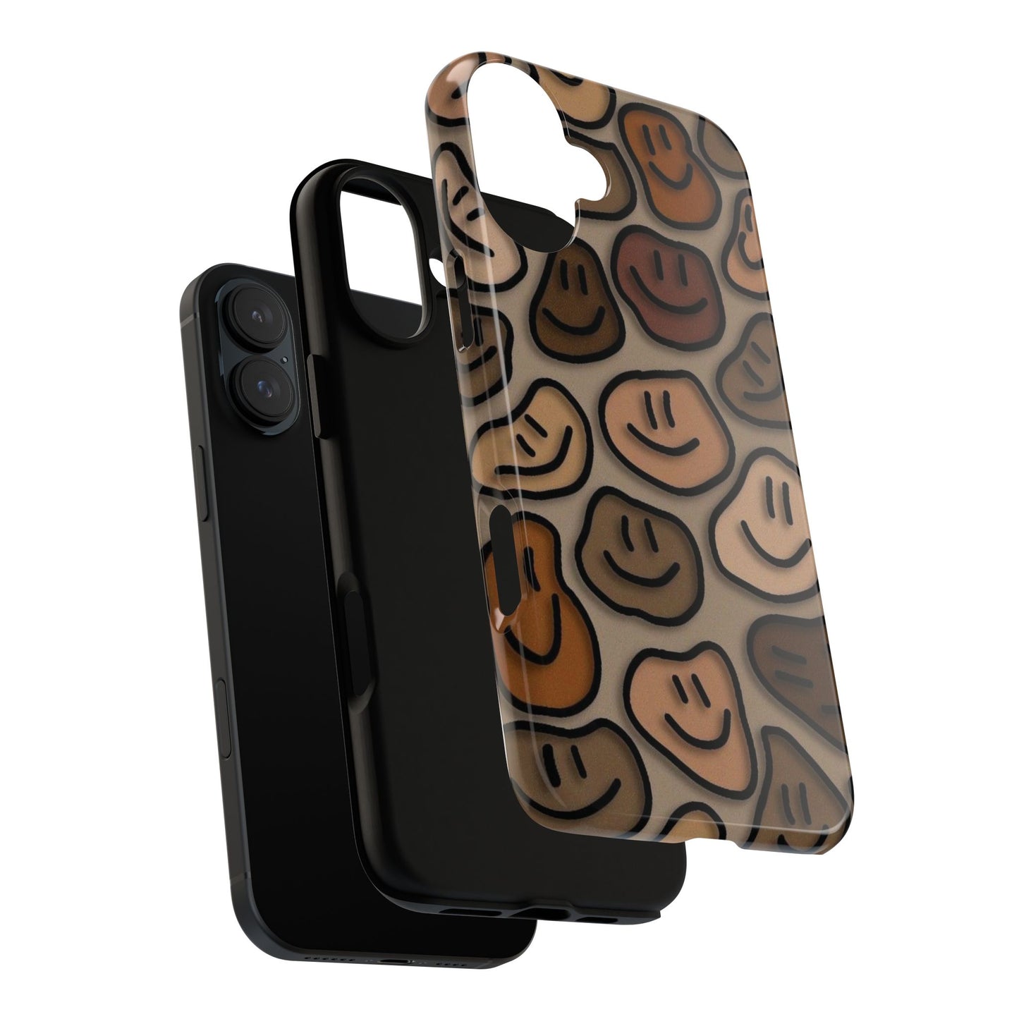 Smiley Pebbles Phone Case – Neutral Aesthetic