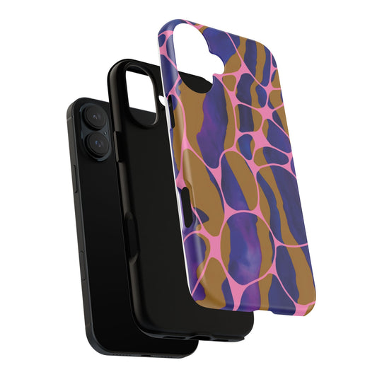 Abstract Aura Phone Case | Purple & Orange Aesthetic Cover