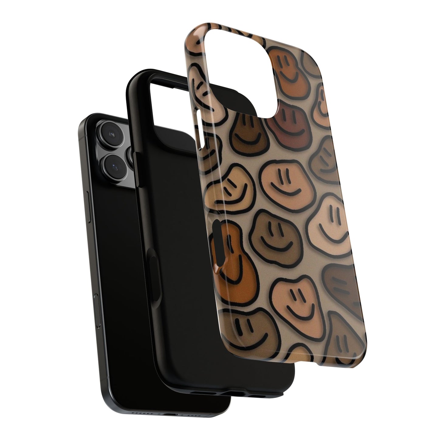 Smiley Pebbles Phone Case – Neutral Aesthetic