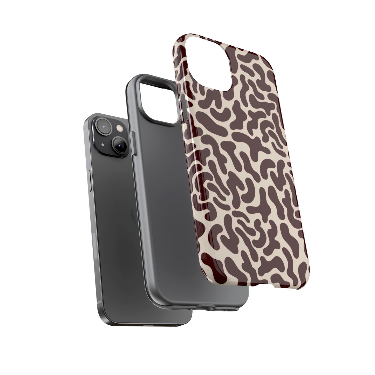 Brown Abstract Spots Phone Case