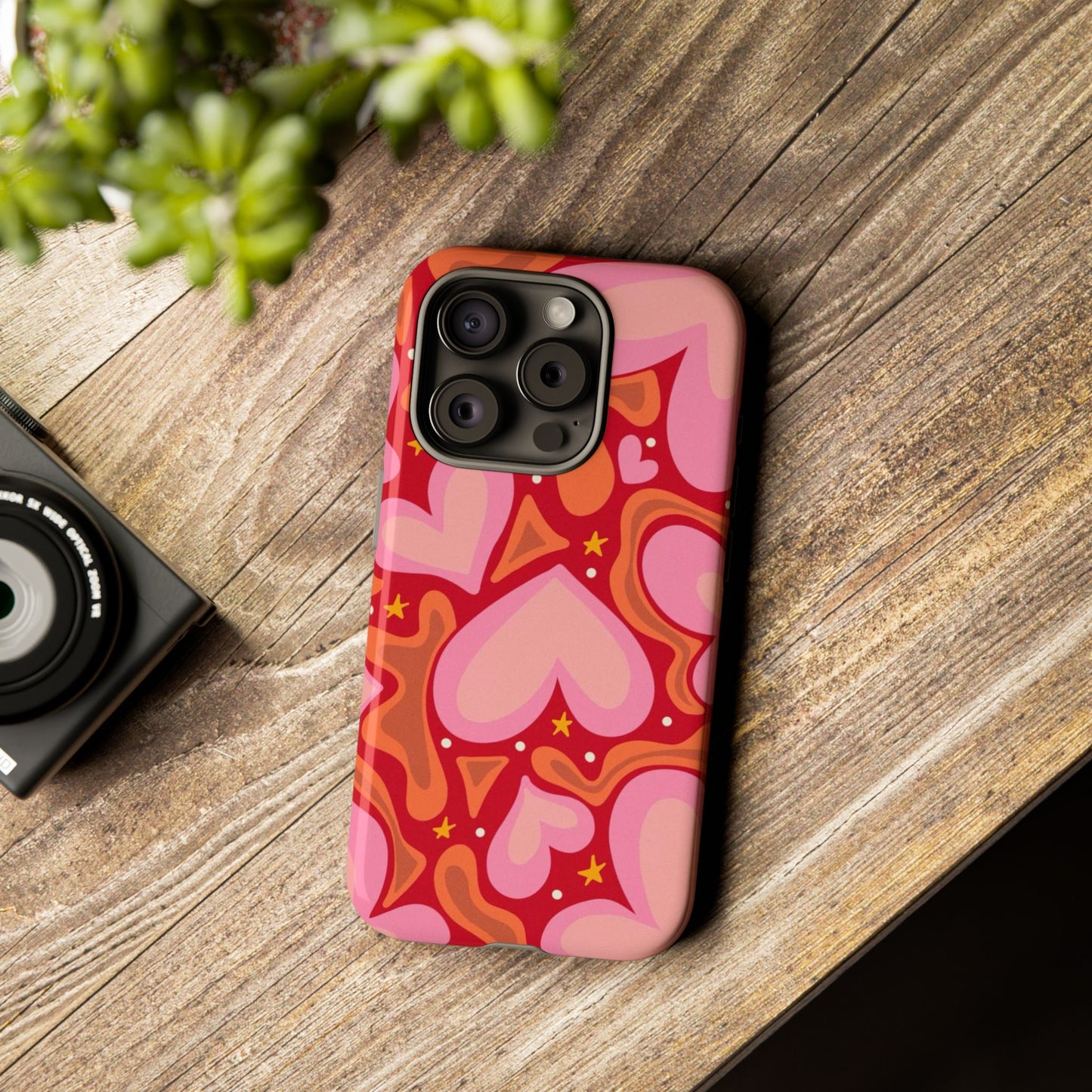 Retro Hearts Phone Case