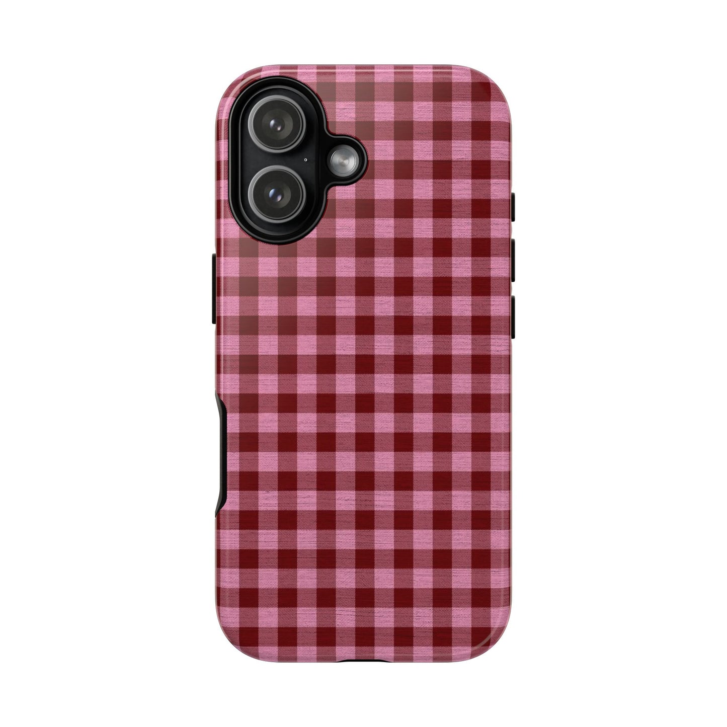 Red Gingham Aesthetic Phone Case | Cute Checkered iPhone Cover