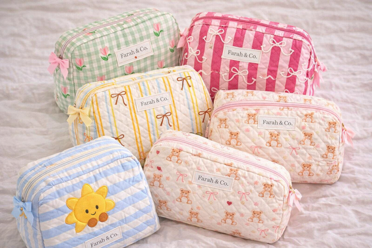 Quilted Makeup Bags