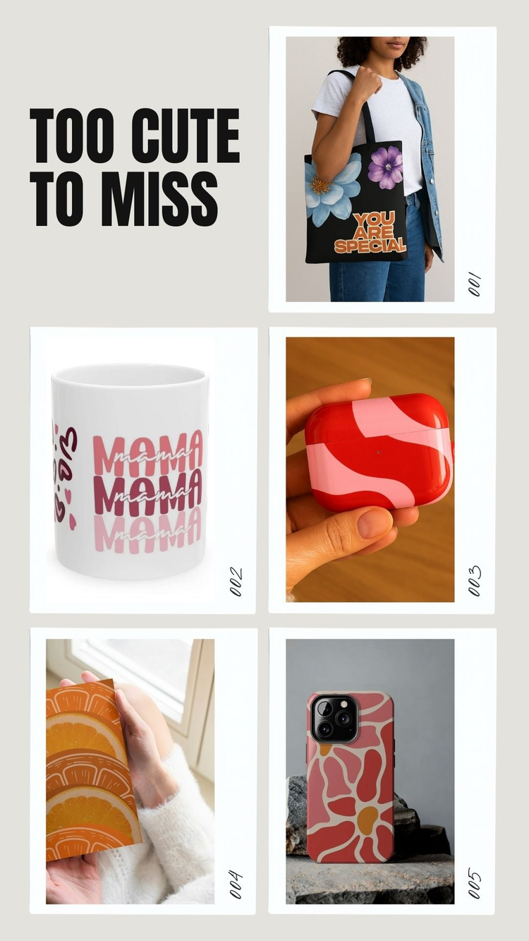 Too Cute To Miss - From mugs to cases !