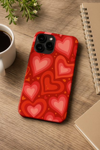 Retro Hearts Phone Case