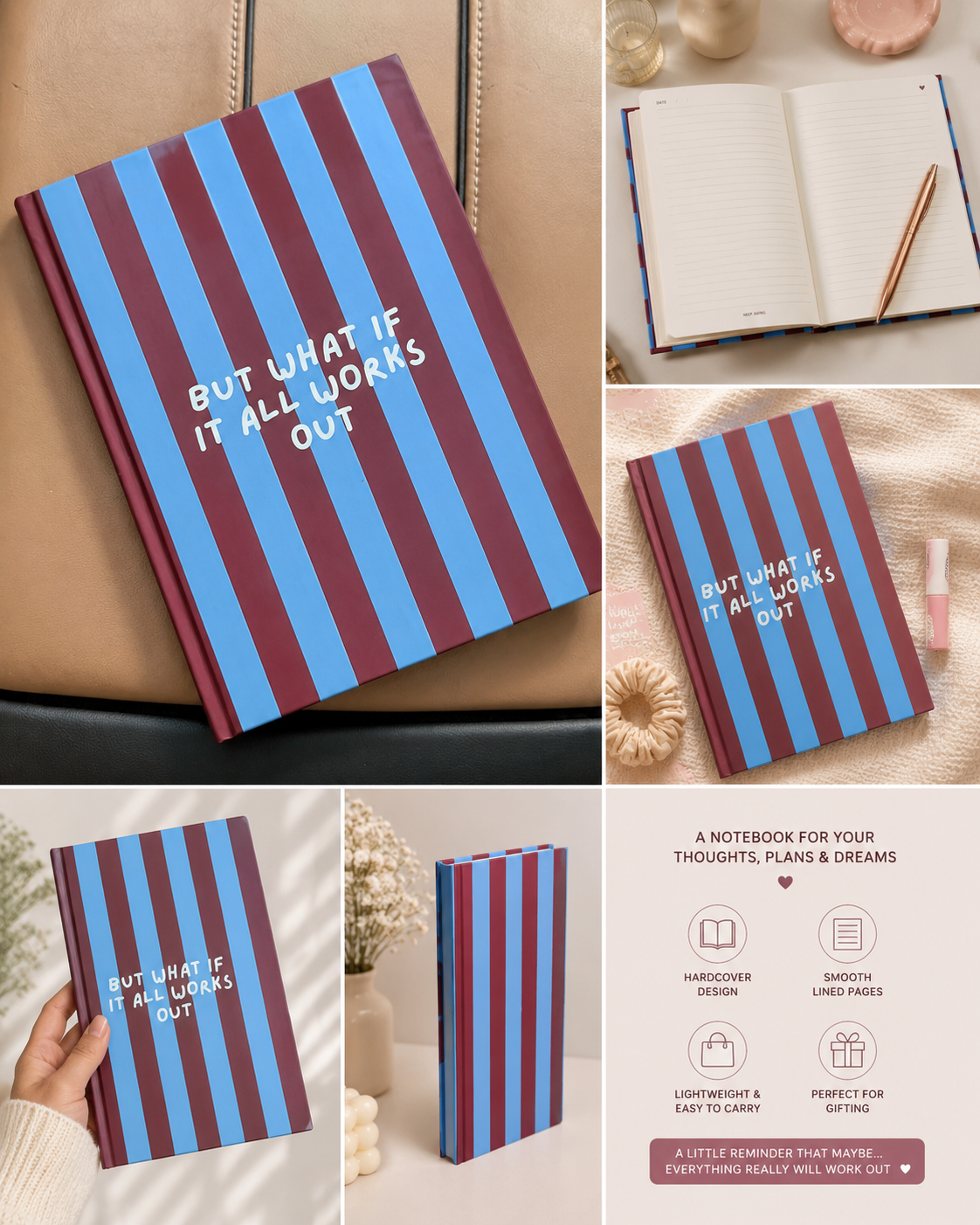Motivation Stripe Notebook