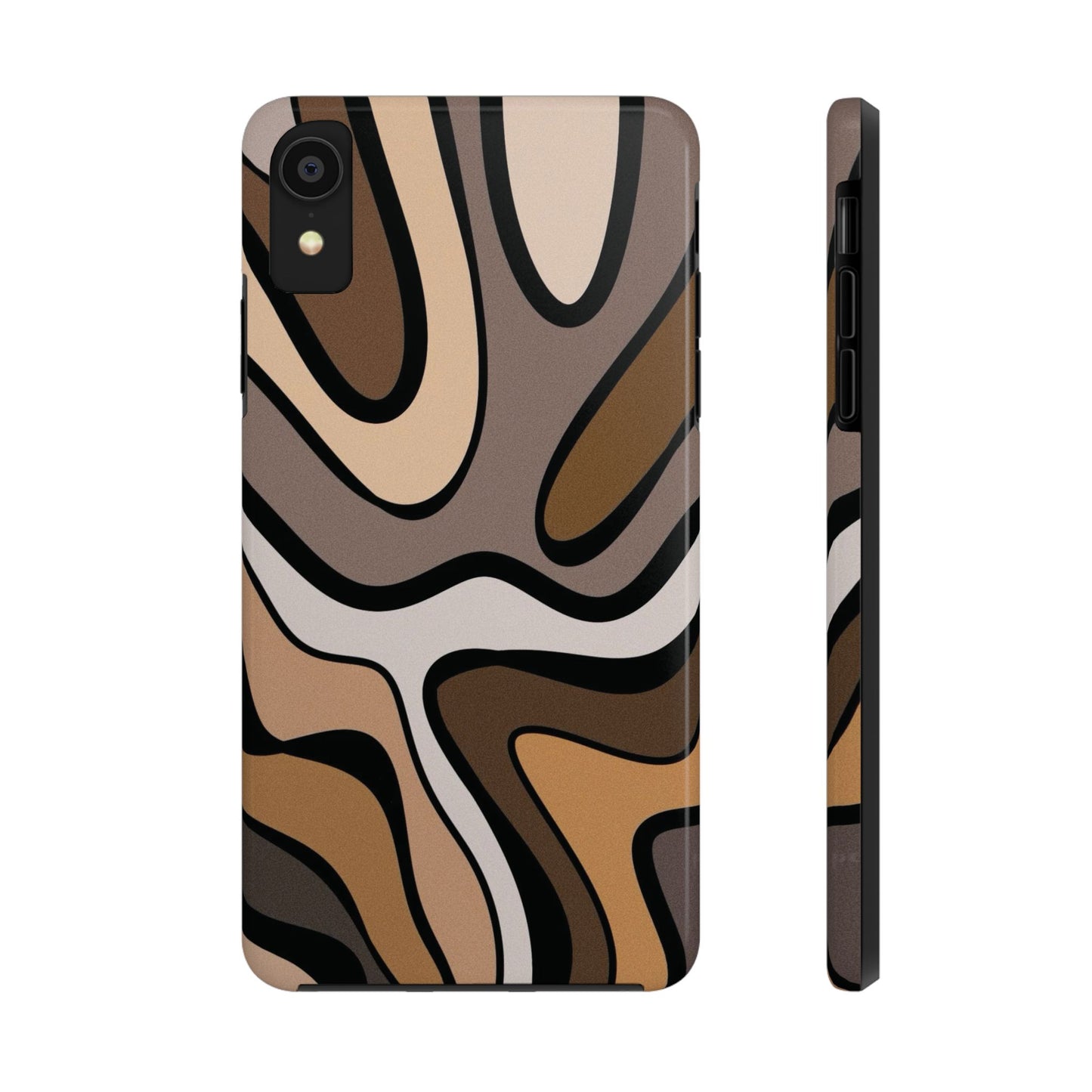 Retro Abstract Swirl Phone Case – 70s Aesthetic Vibes