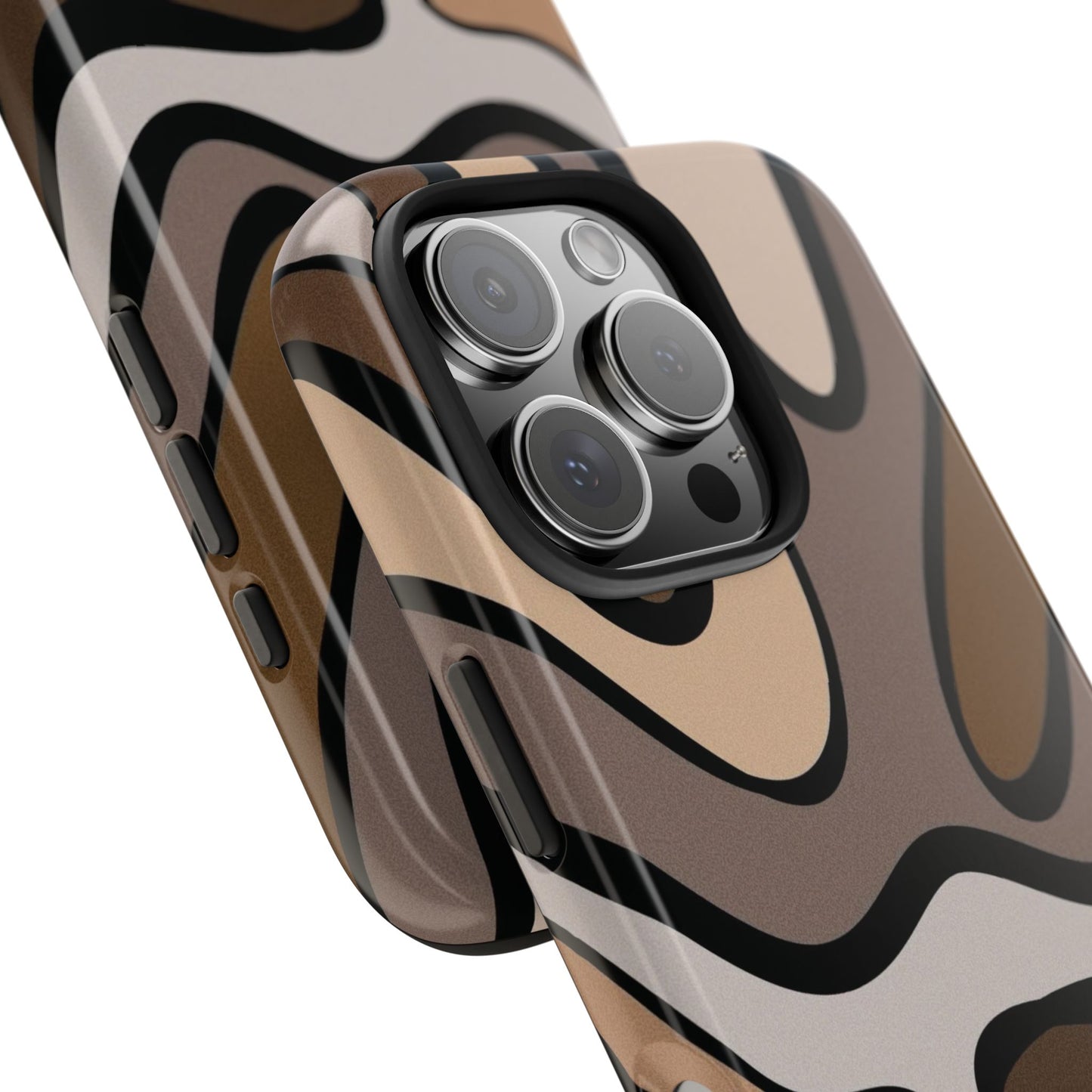 Retro Abstract Swirl Phone Case – 70s Aesthetic Vibes