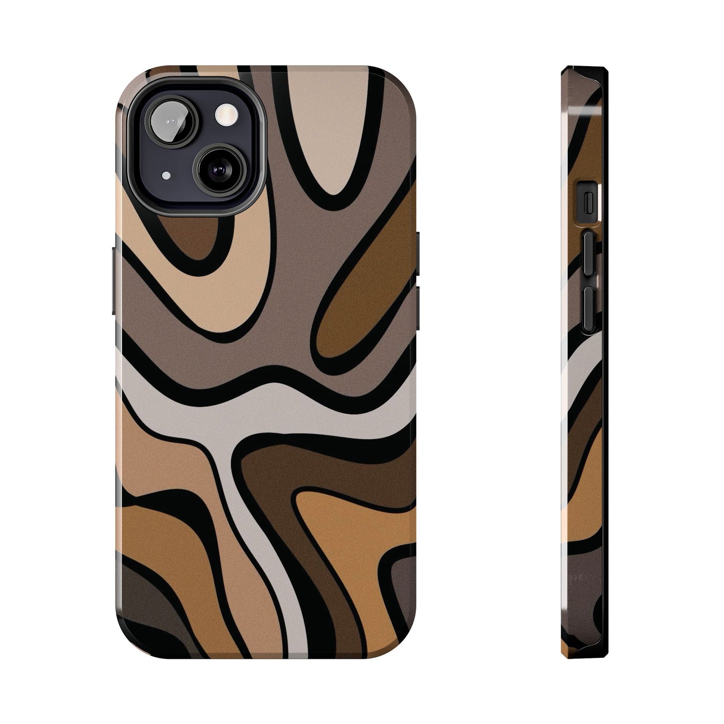 Retro Abstract Swirl Phone Case – 70s Aesthetic Vibes