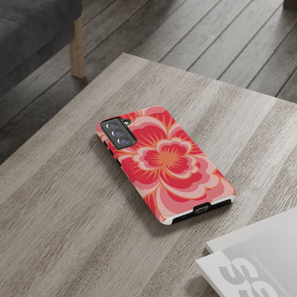 Bold Red Floral Phone Case – Vibrant Statement Cover