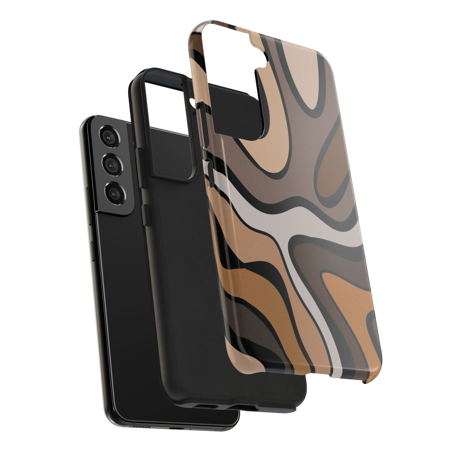 Retro Abstract Swirl Phone Case – 70s Aesthetic Vibes