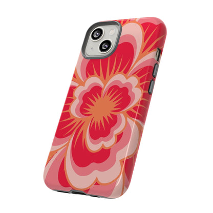 Bold Red Floral Phone Case – Vibrant Statement Cover