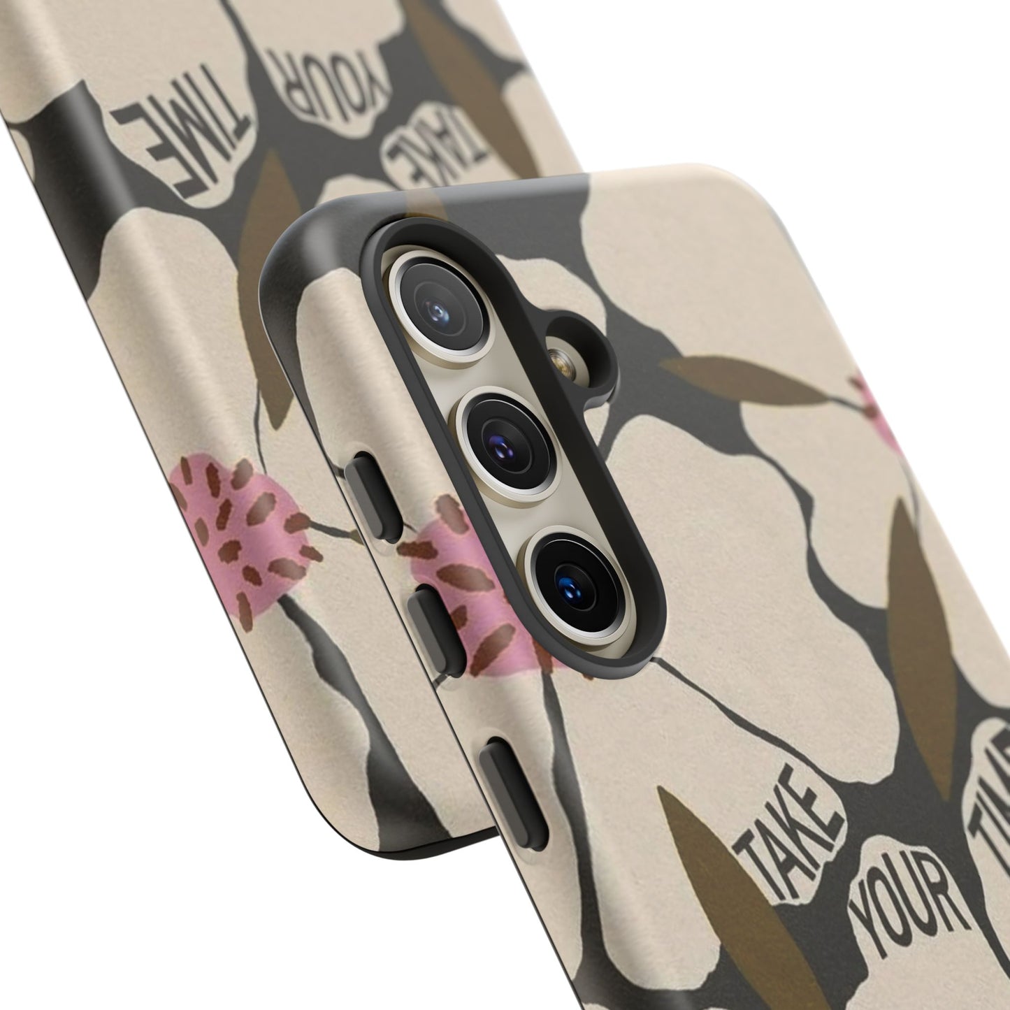 Take Your Time Floral Phone Case – Minimal Aesthetic Protection