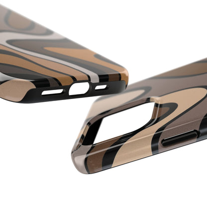 Retro Abstract Swirl Phone Case – 70s Aesthetic Vibes