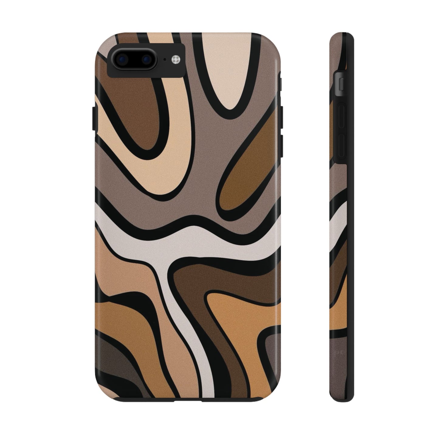Retro Abstract Swirl Phone Case – 70s Aesthetic Vibes