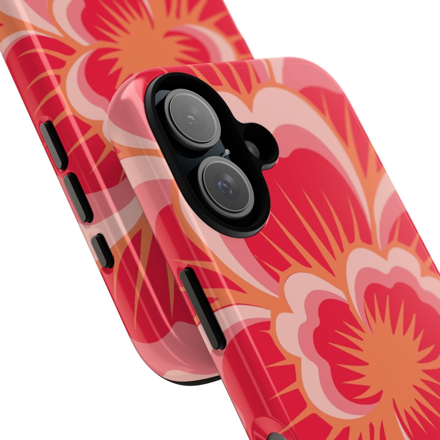 Bold Red Floral Phone Case – Vibrant Statement Cover