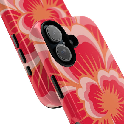 Bold Red Floral Phone Case – Vibrant Statement Cover