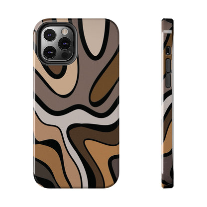 Retro Abstract Swirl Phone Case – 70s Aesthetic Vibes