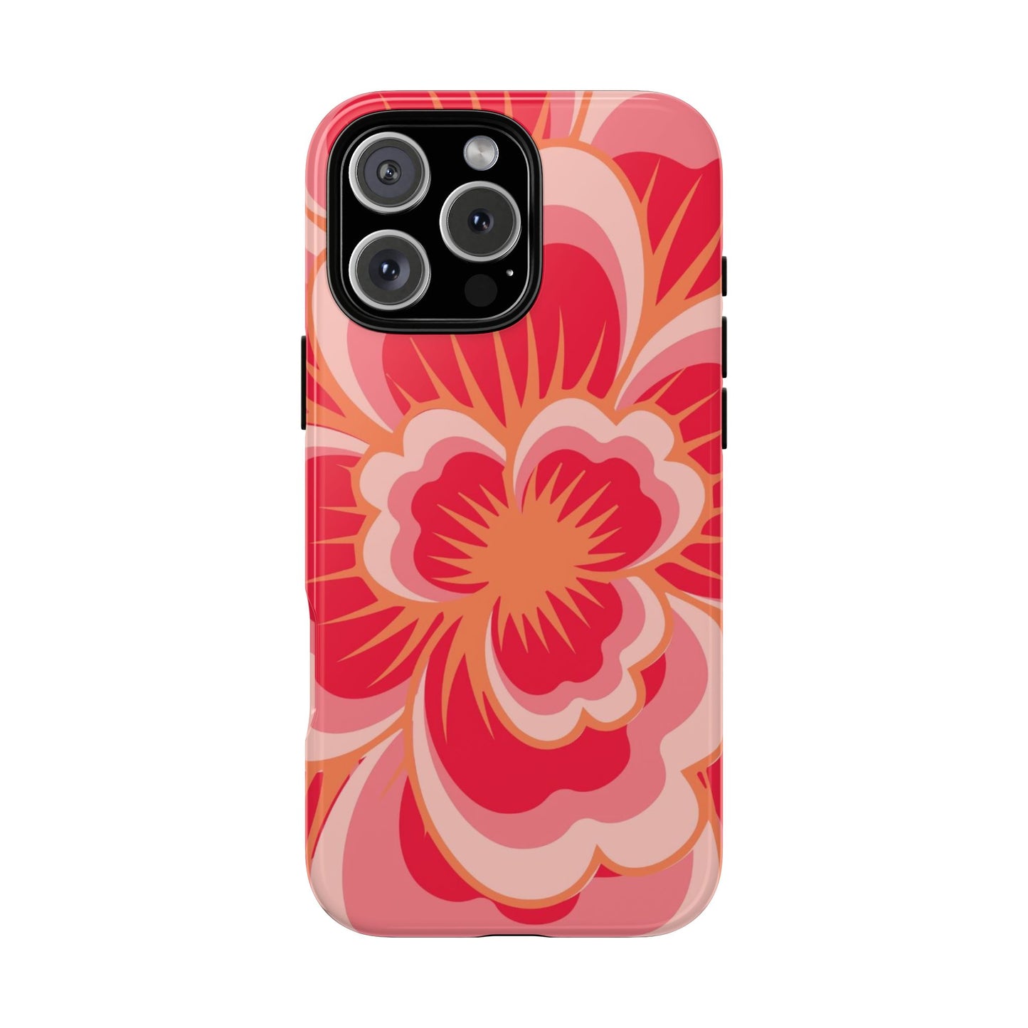 Bold Red Floral Phone Case – Vibrant Statement Cover