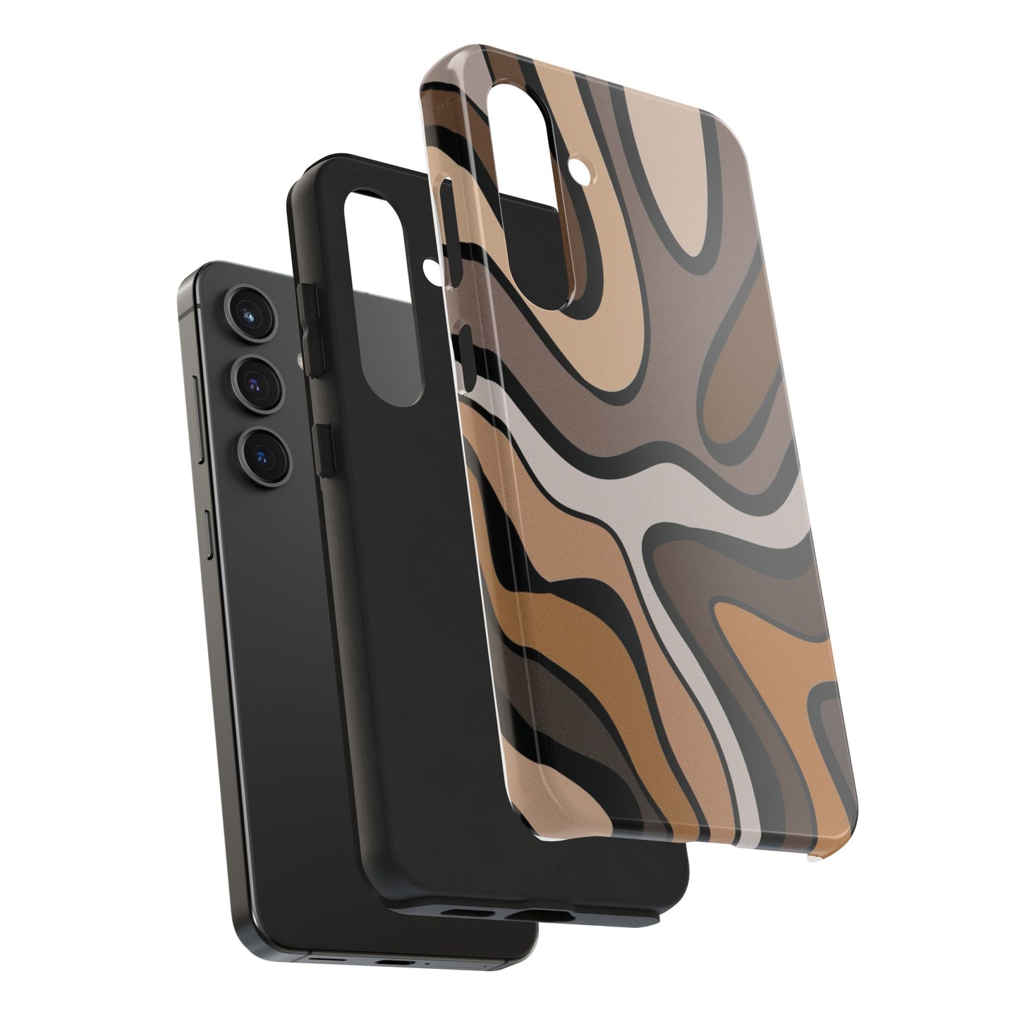 Retro Abstract Swirl Phone Case – 70s Aesthetic Vibes