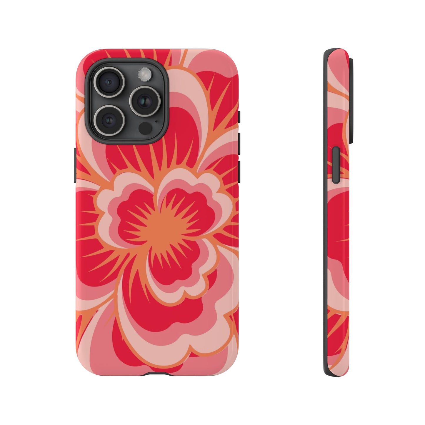 Bold Red Floral Phone Case – Vibrant Statement Cover