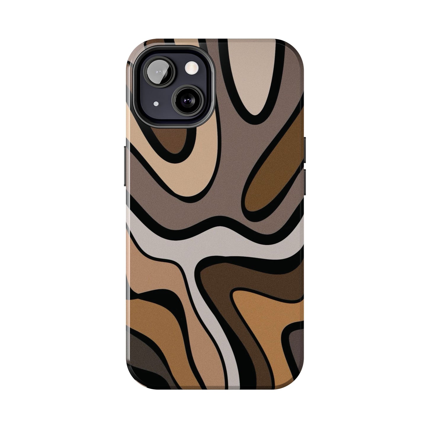 Retro Abstract Swirl Phone Case – 70s Aesthetic Vibes