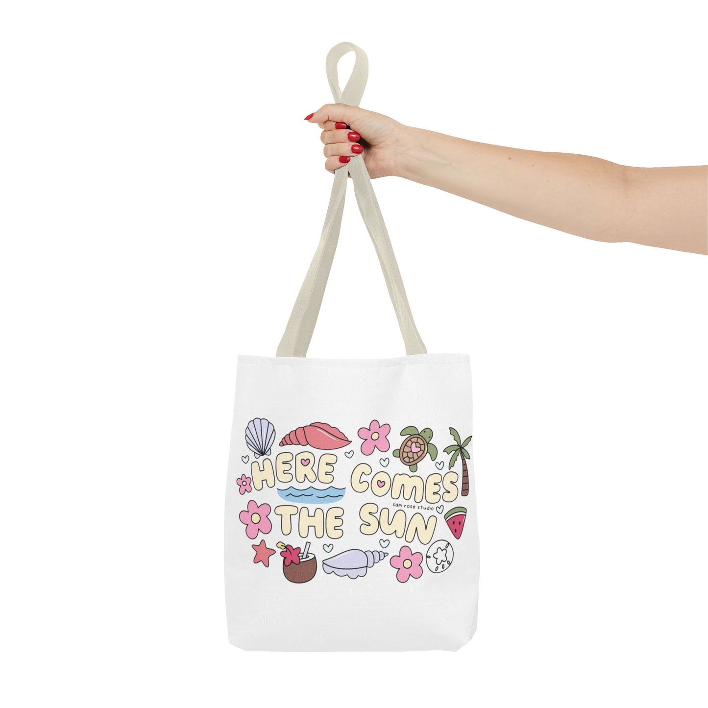 Here Comes the Sun - Cute Summer Tote bag for Beach Days