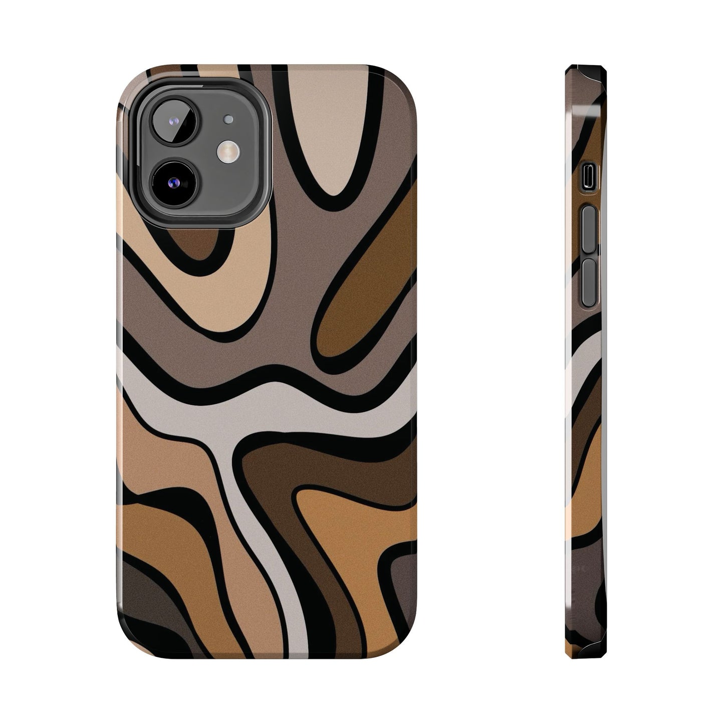 Retro Abstract Swirl Phone Case – 70s Aesthetic Vibes