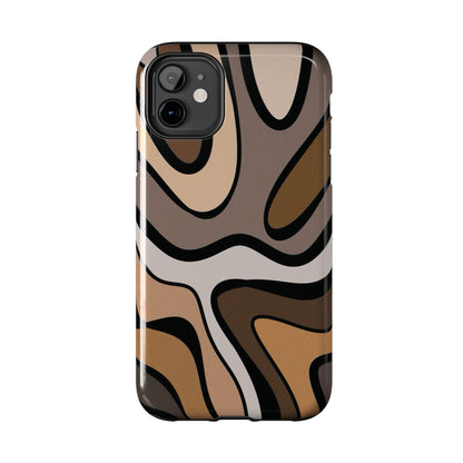 Retro Abstract Swirl Phone Case – 70s Aesthetic Vibes