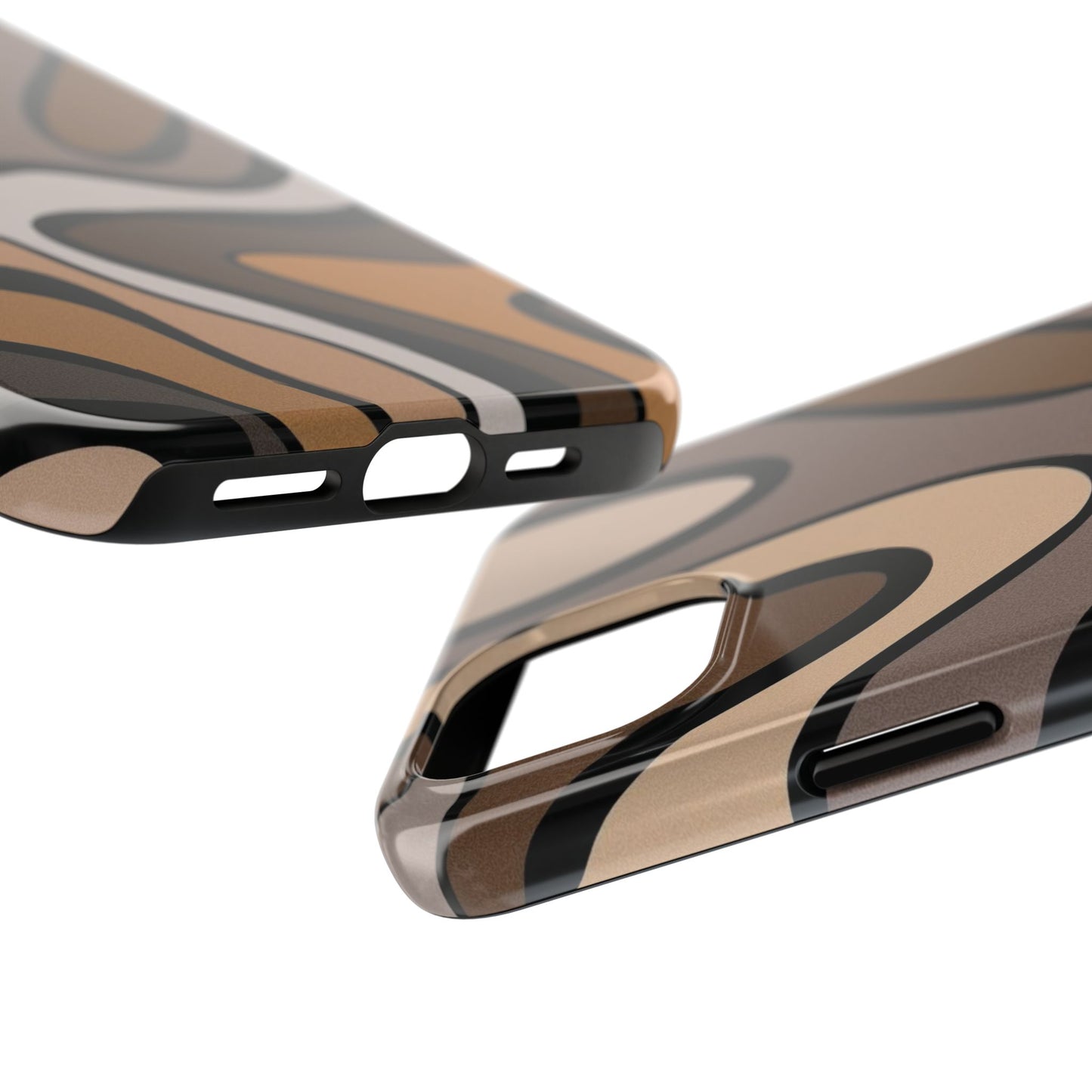 Retro Abstract Swirl Phone Case – 70s Aesthetic Vibes