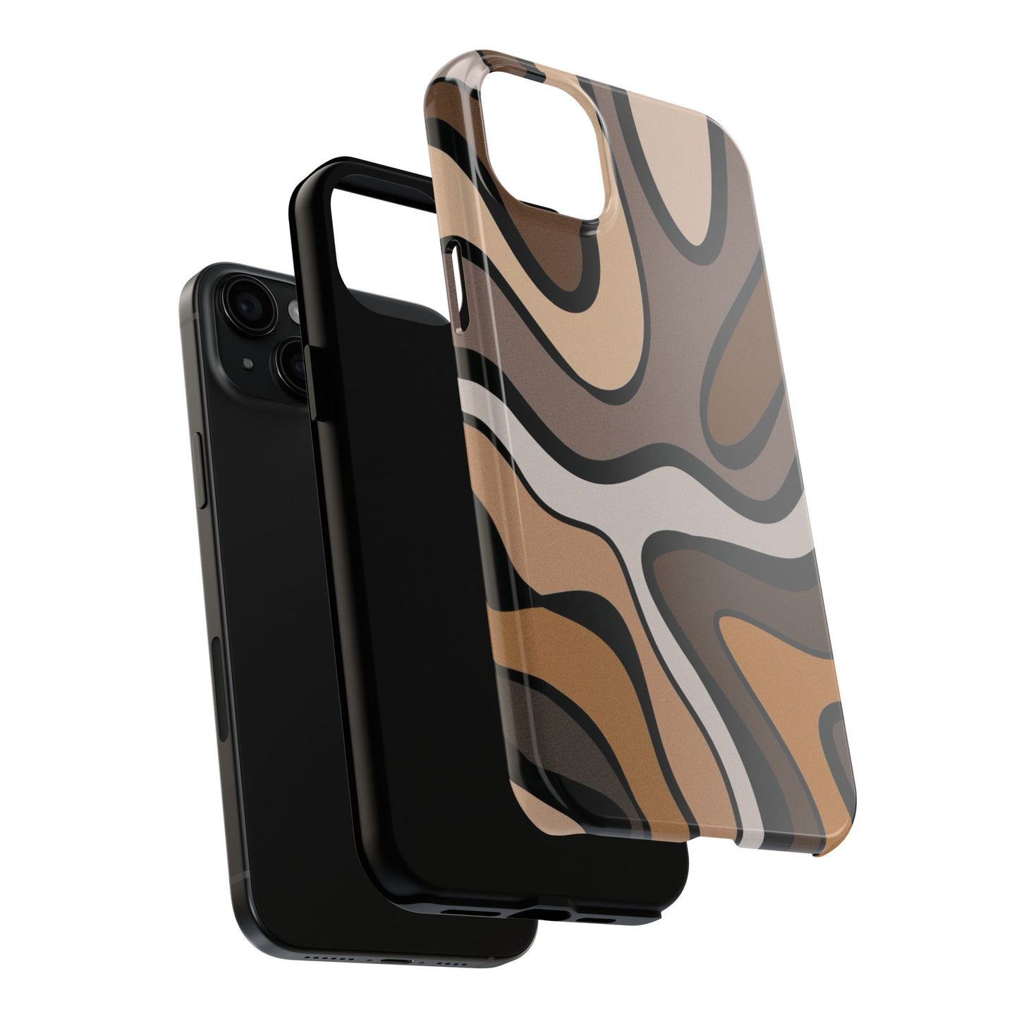 Retro Abstract Swirl Phone Case – 70s Aesthetic Vibes