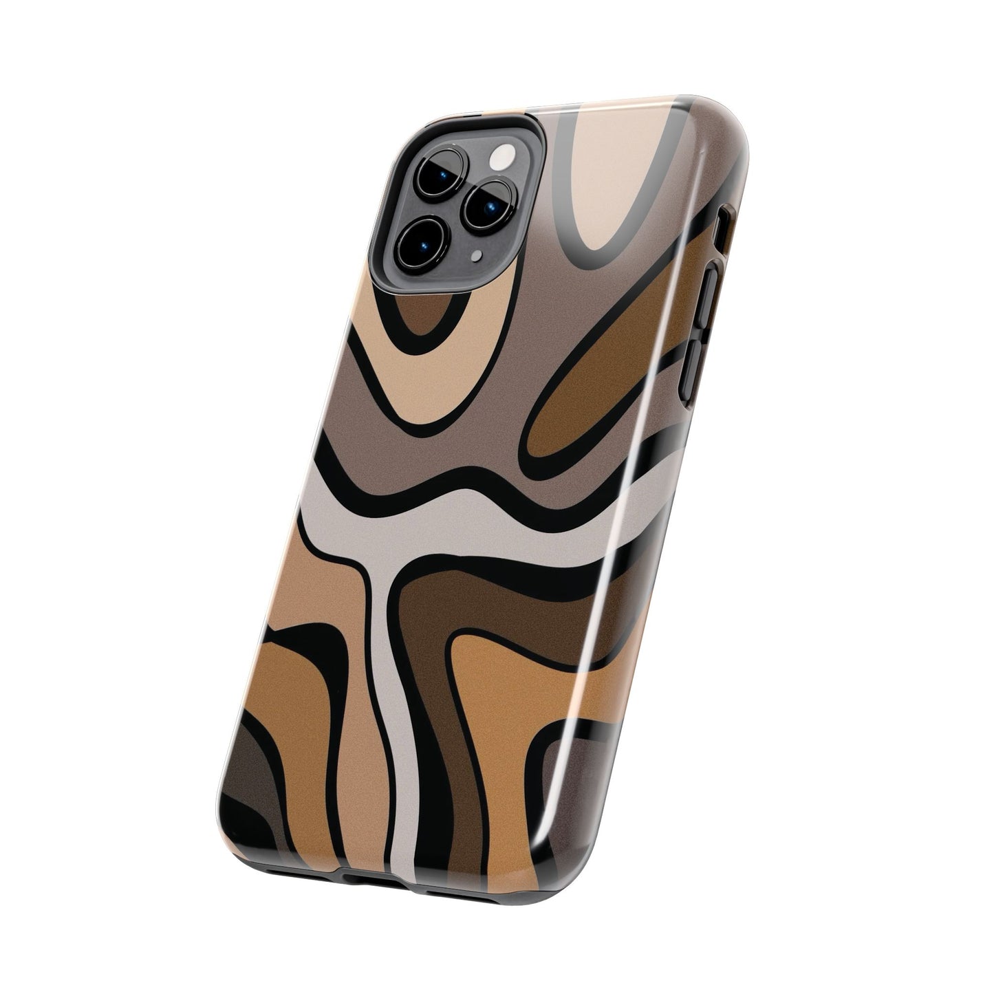 Retro Abstract Swirl Phone Case – 70s Aesthetic Vibes
