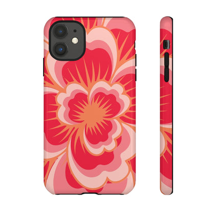 Bold Red Floral Phone Case – Vibrant Statement Cover