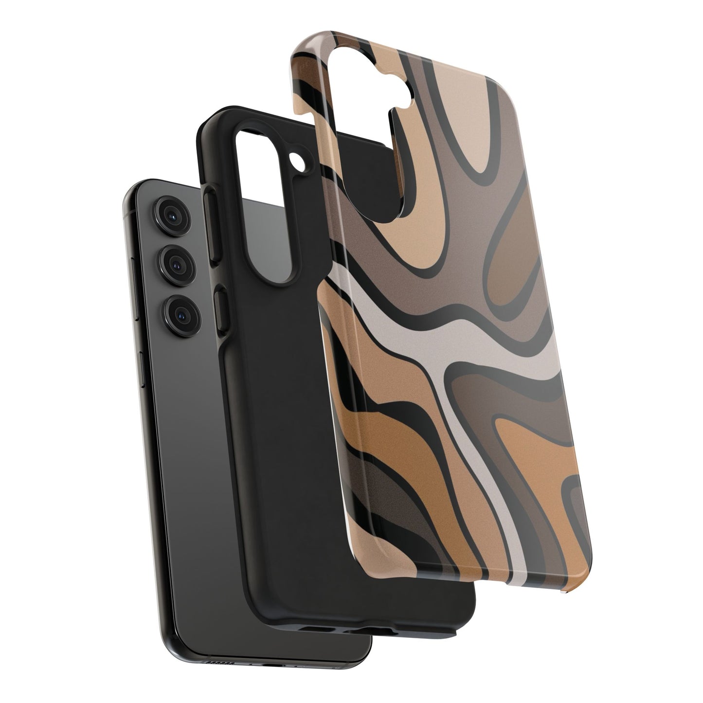 Retro Abstract Swirl Phone Case – 70s Aesthetic Vibes