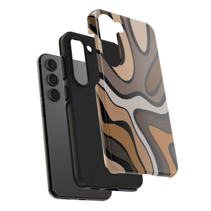 Retro Abstract Swirl Phone Case – 70s Aesthetic Vibes