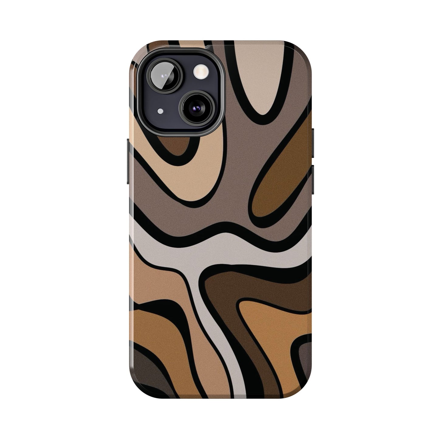 Retro Abstract Swirl Phone Case – 70s Aesthetic Vibes