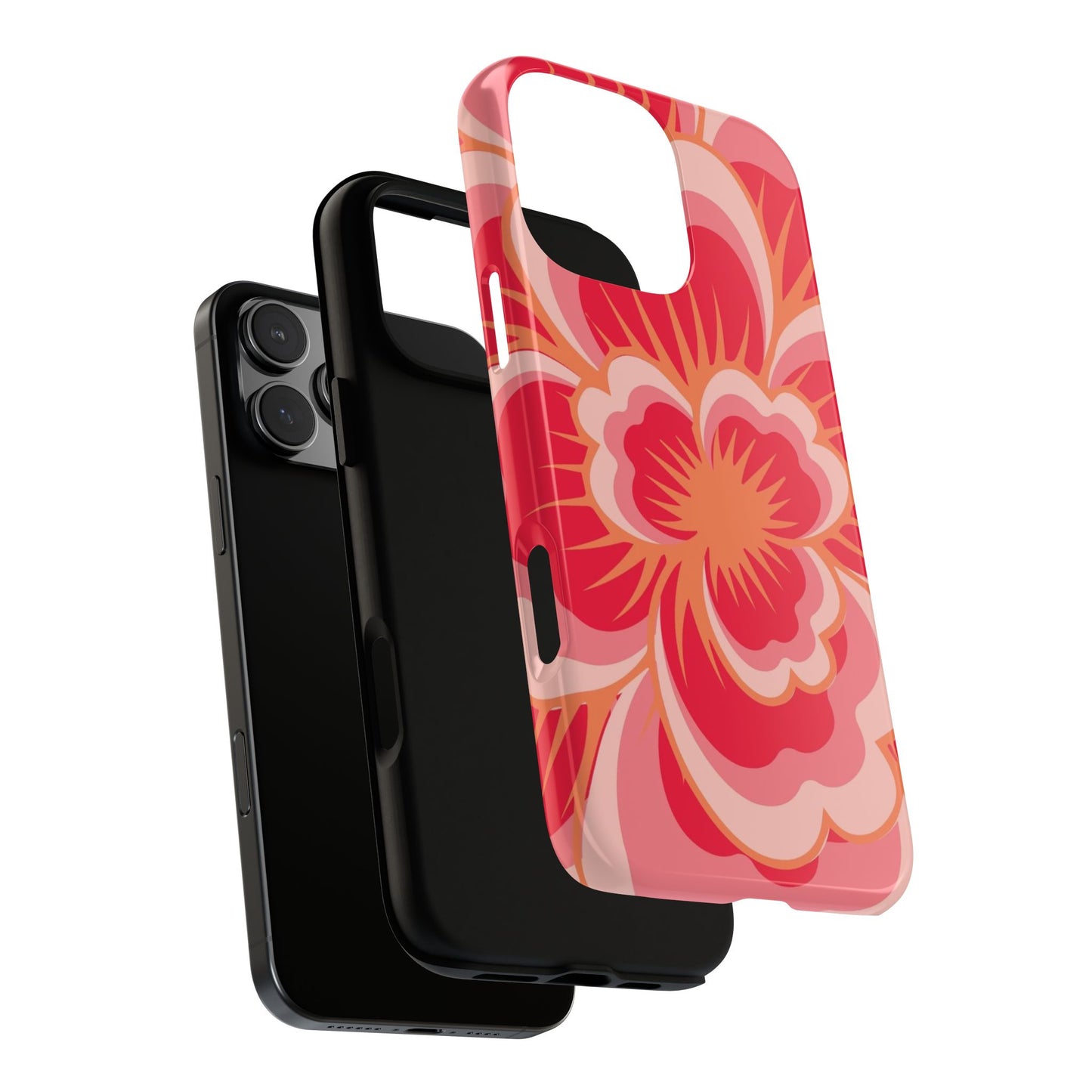 Bold Red Floral Phone Case – Vibrant Statement Cover