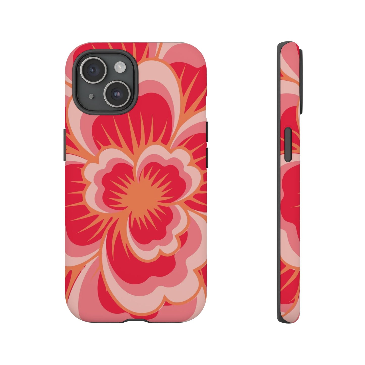 Bold Red Floral Phone Case – Vibrant Statement Cover