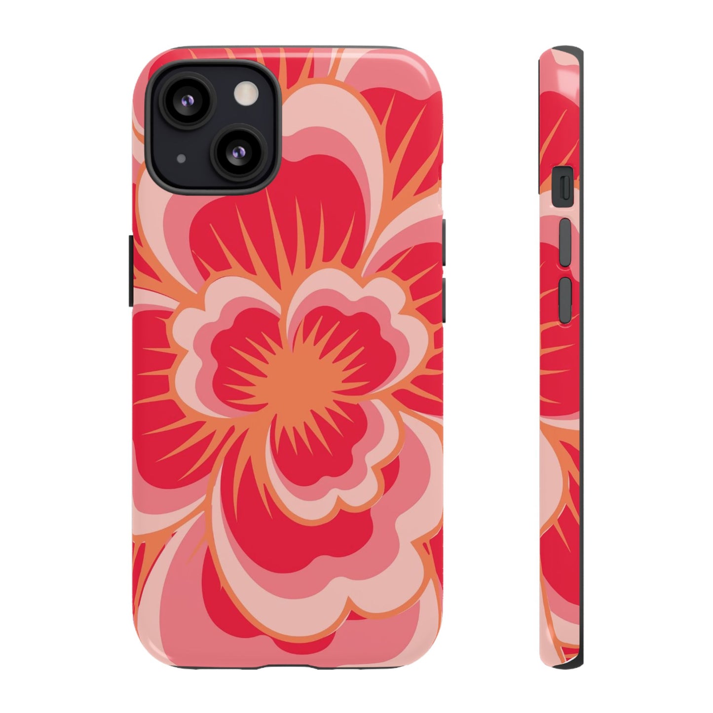 Bold Red Floral Phone Case – Vibrant Statement Cover