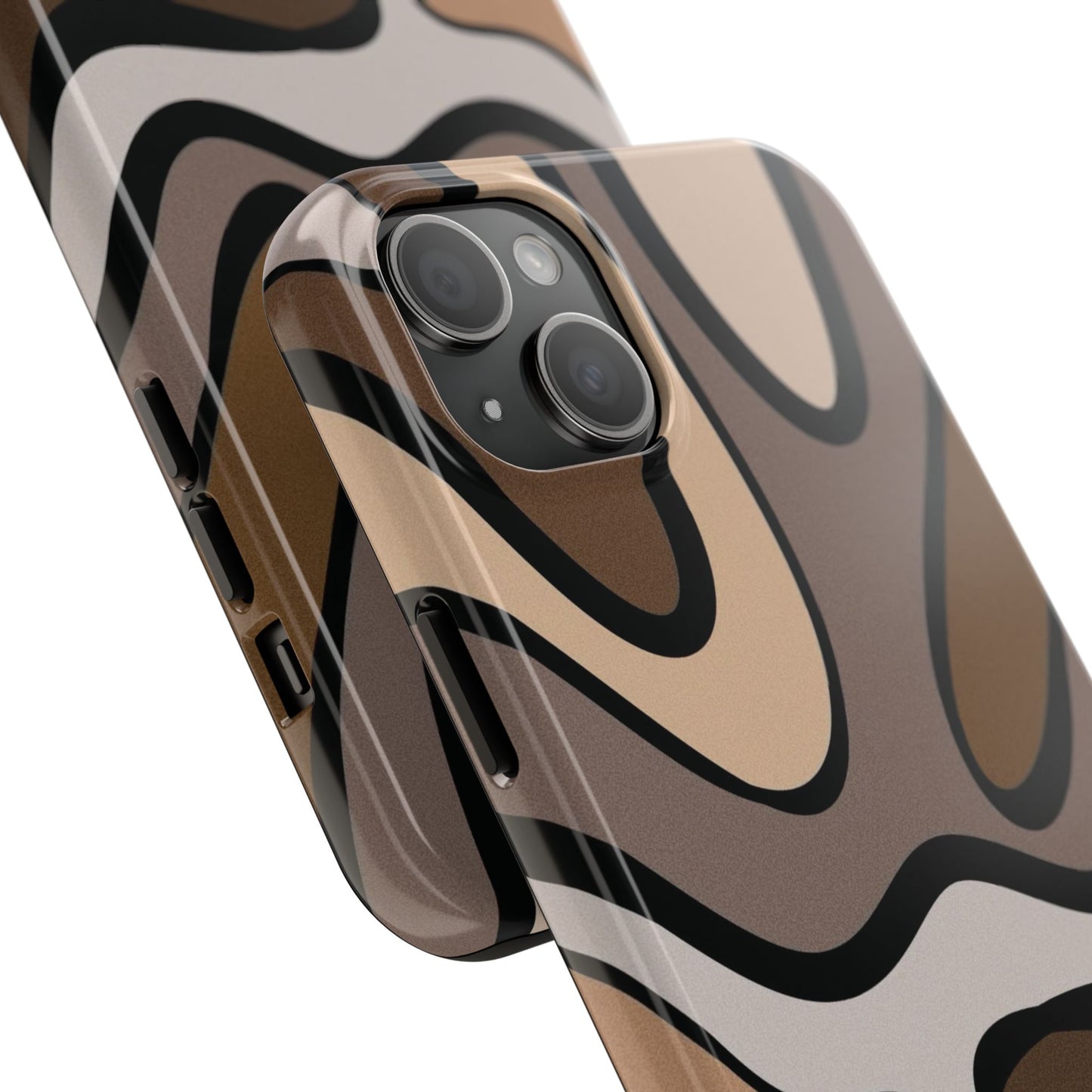 Retro Abstract Swirl Phone Case – 70s Aesthetic Vibes