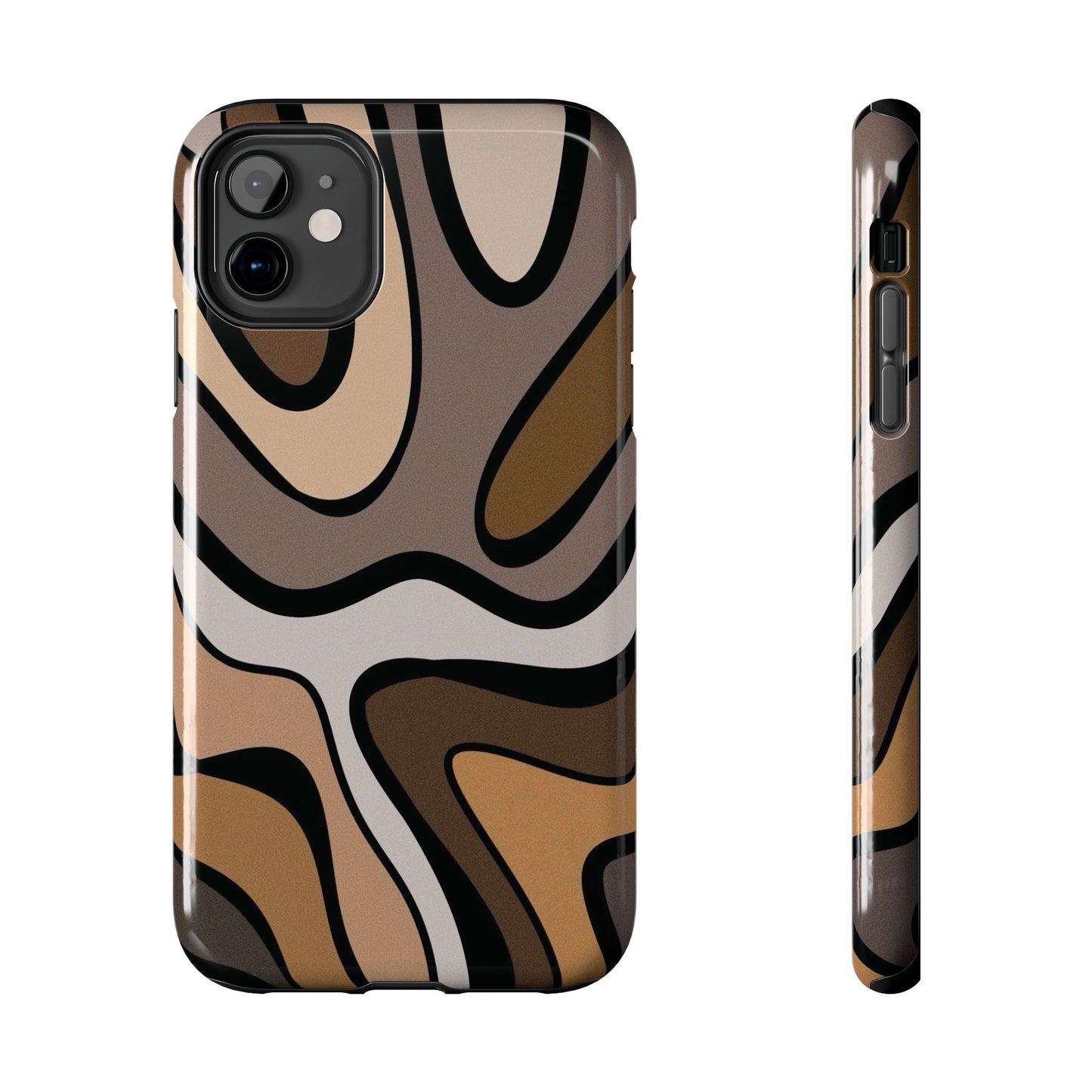 Retro Abstract Swirl Phone Case – 70s Aesthetic Vibes