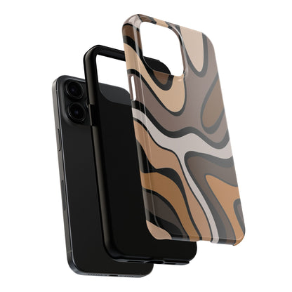 Retro Abstract Swirl Phone Case – 70s Aesthetic Vibes