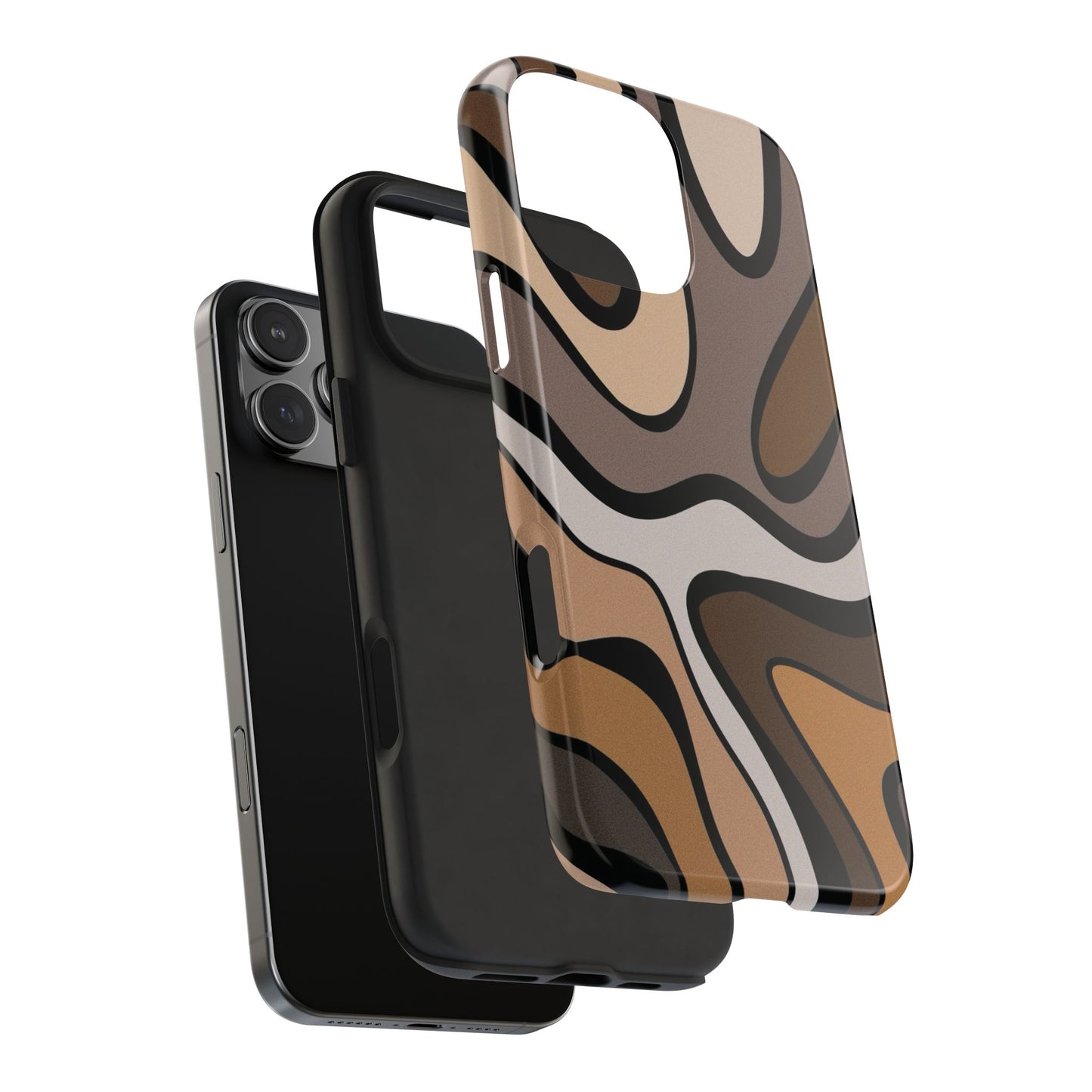 Retro Abstract Swirl Phone Case – 70s Aesthetic Vibes