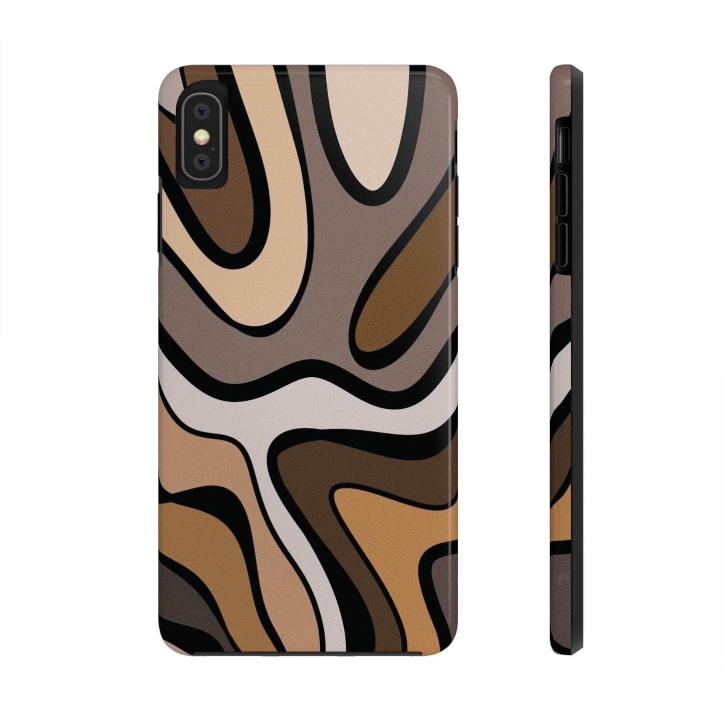 Retro Abstract Swirl Phone Case – 70s Aesthetic Vibes
