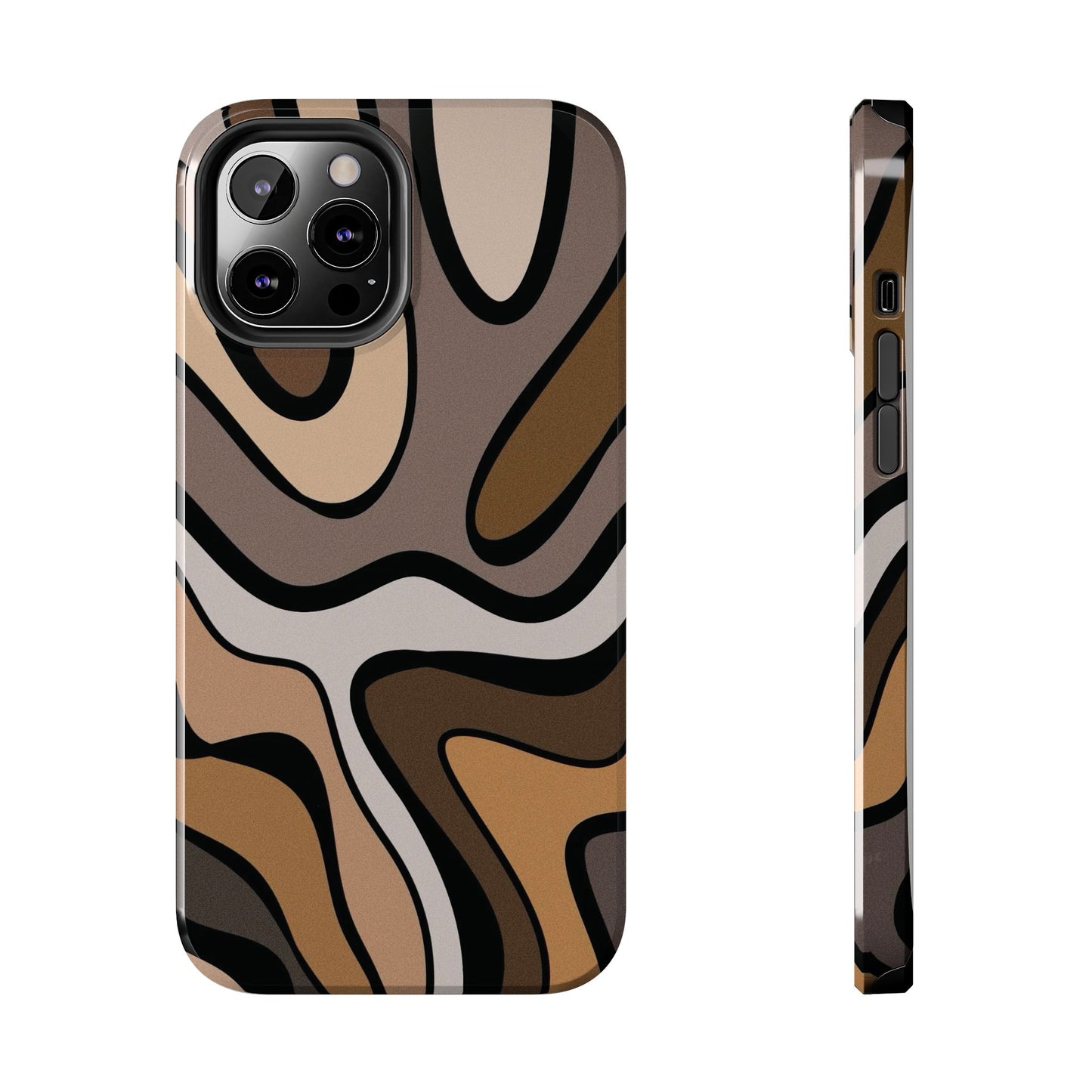Retro Abstract Swirl Phone Case – 70s Aesthetic Vibes