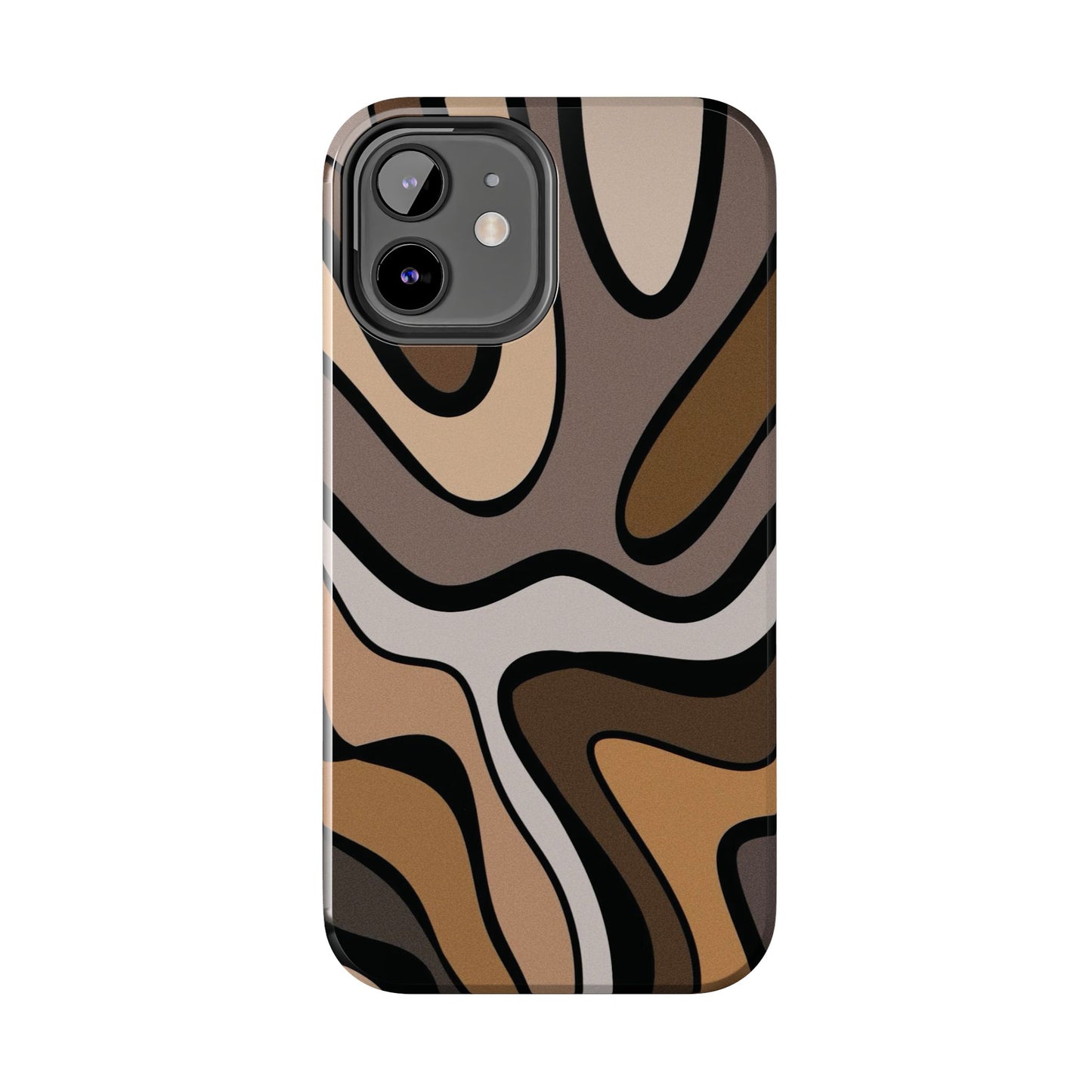 Retro Abstract Swirl Phone Case – 70s Aesthetic Vibes